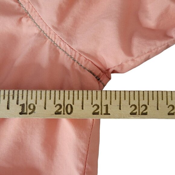 Chicos Lightweight Jacket  Size 1 M 8 Pockets Arm Buckle Strap Cotton - Picture 10 of 11